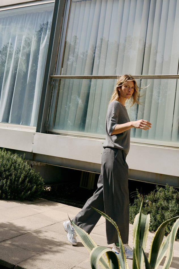Tailored Pleated Pants Marengo
