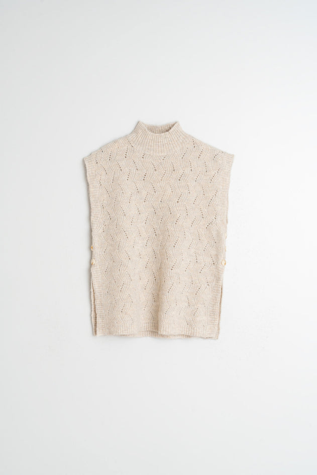 Crochet Vest Beige
