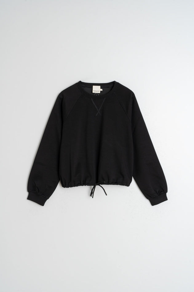 Adjustable-Waist Sweatshirt Black
