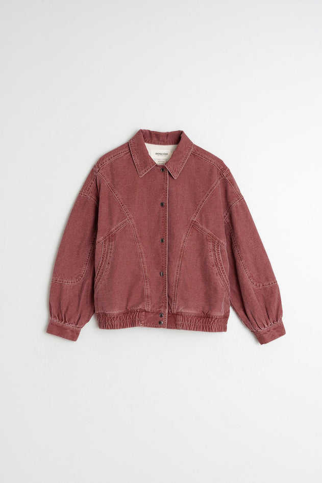 Washed Twill Jacket Red