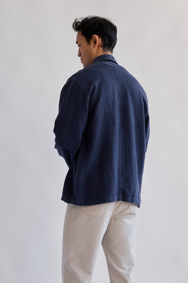 Walpole Overshirt Navy Blue - IVALO.COM