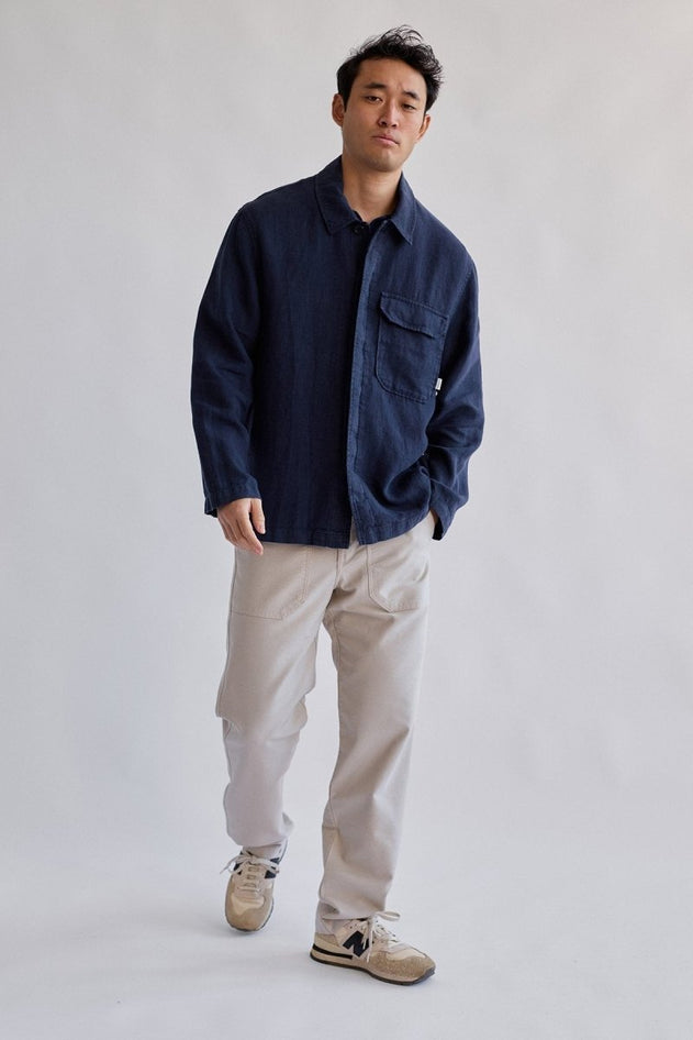 Walpole Overshirt Navy Blue - IVALO.COM