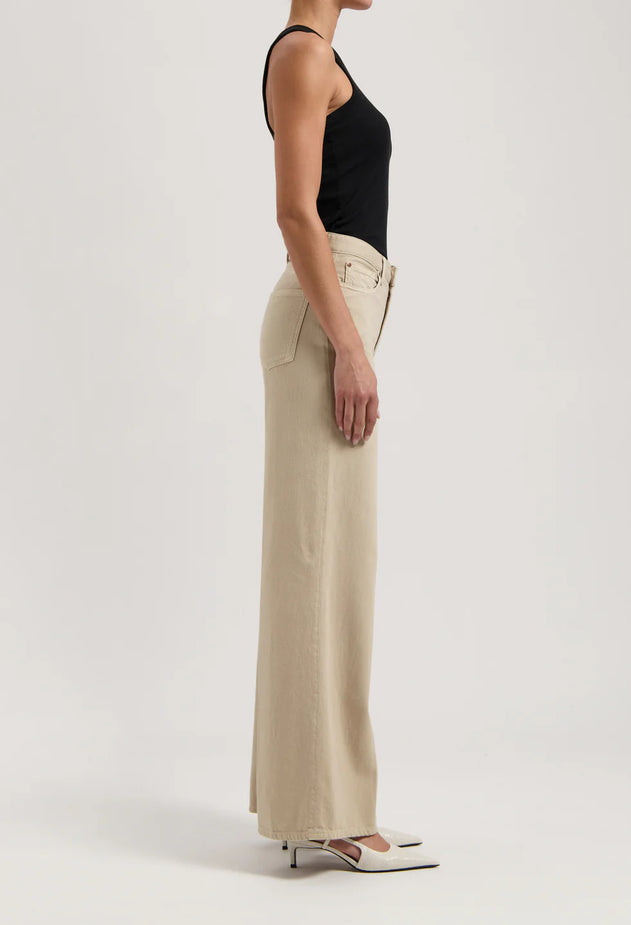 Sara High Loose Flow Jeans Sand