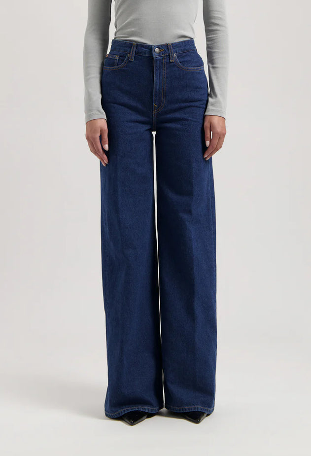 Sara High Loose Jeans Stone Indigo