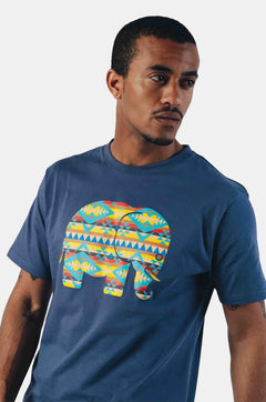 Navajo Orgaaninen Klassinen T-Paita Sininen