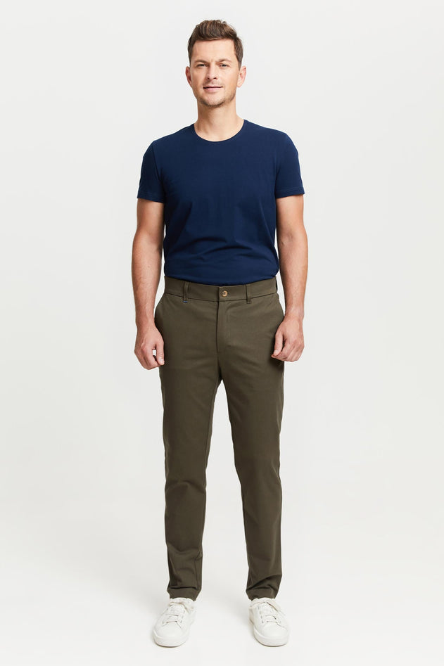 Seppo Organic Cotton Chinos Trousers Green