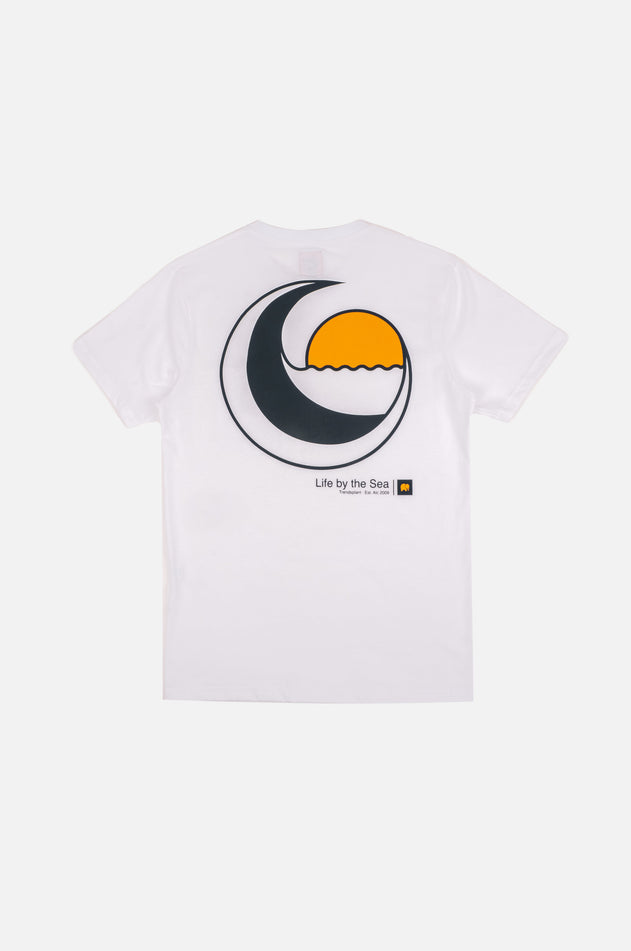 Life By The Sea V Organic T-Shirt White