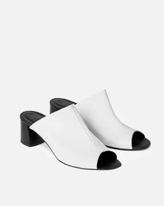 Uptown Nopal Cactus Leather Sandals White