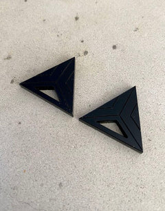 Triangle Earrings Black