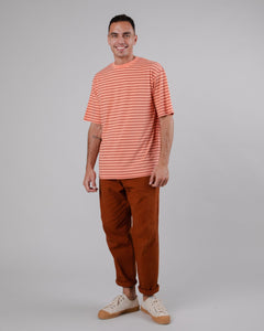 Stripes Oversize T-Shirt Coral
