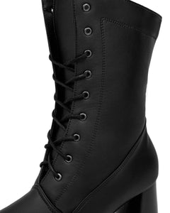 High Cactus Leather Boots Black