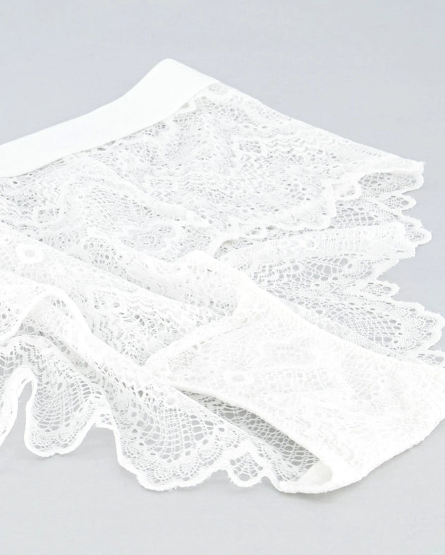 Lace Highwaist Briefs Blanche