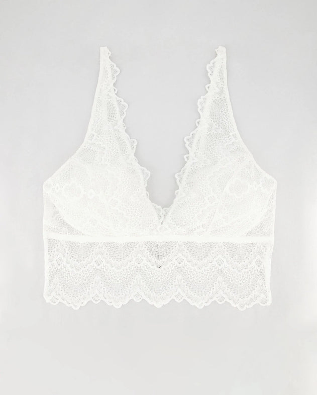 Pitsinen Plunge Bralette Toppi Blanche Valkoinen