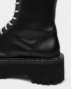 Worker Monster Vegea Grape Leather Boots Black