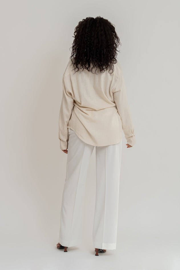 Miles Viskoosipellava Paita Beige