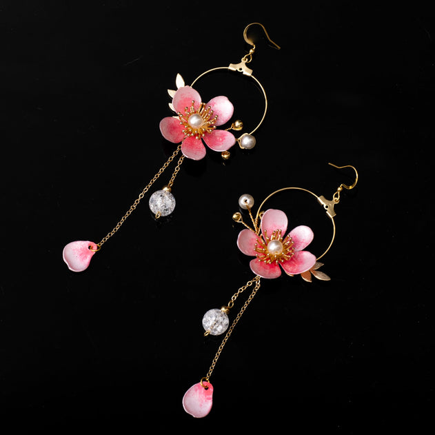 Sakura Moon Earrings