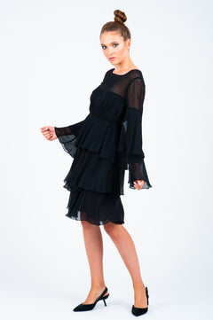 Yasmine Silk Dress Black