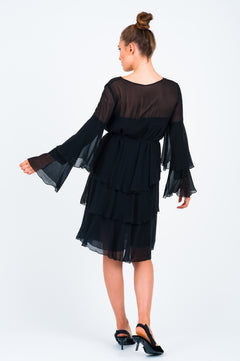 Yasmine Silk Dress Black