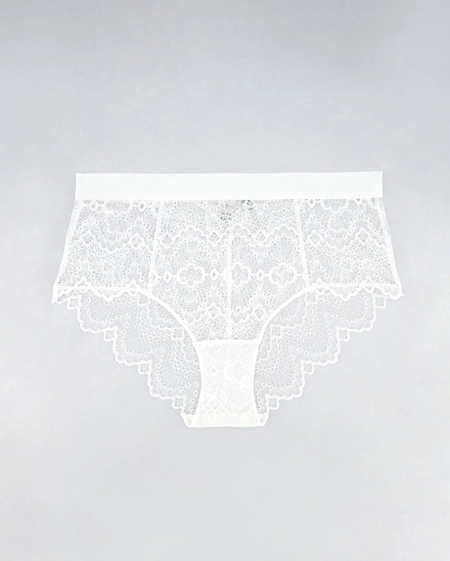 Lace Highwaist Briefs Blanche
