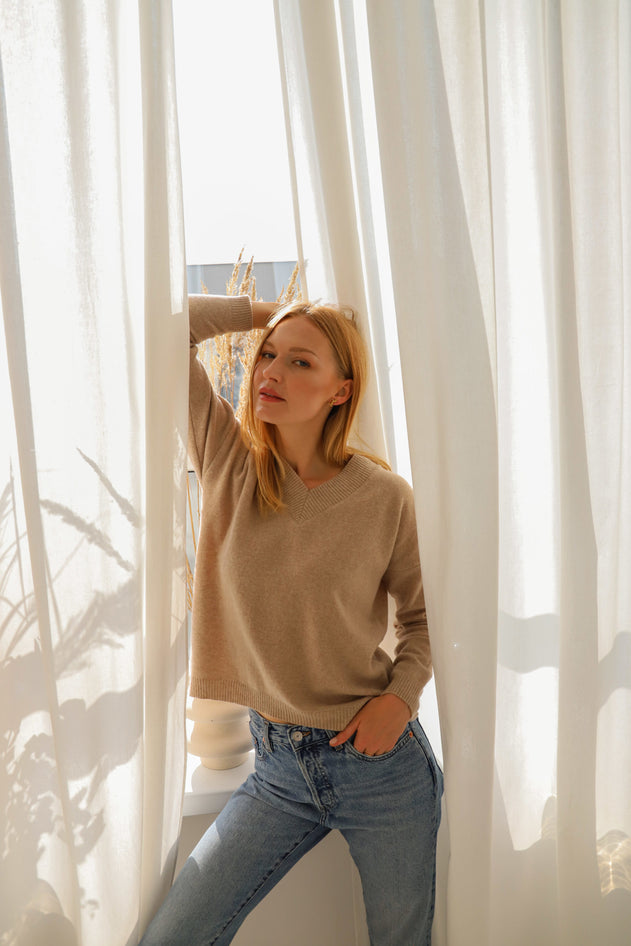 Enteliér Cashmere Villapaita Beige