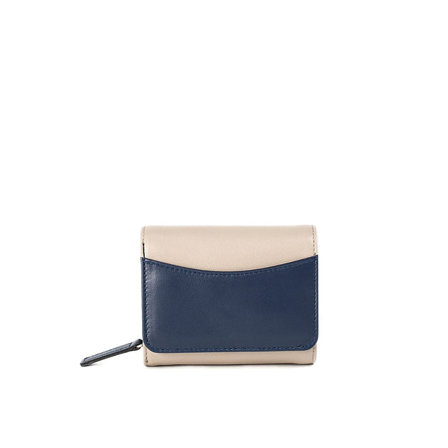 Mimosa Trifold Wallet Navy / Taupe
