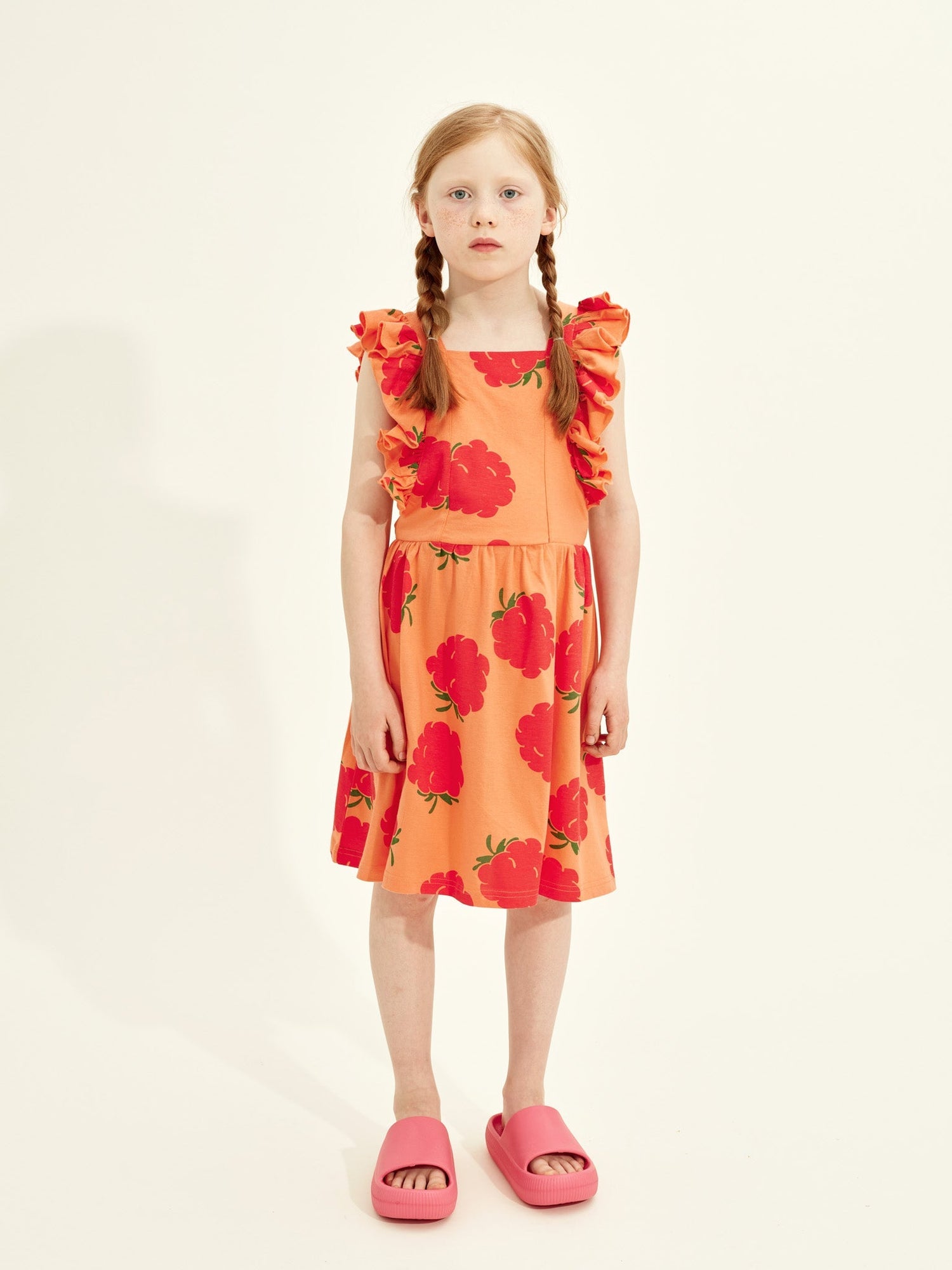 Lasten Vadelma Pinafore Mekko