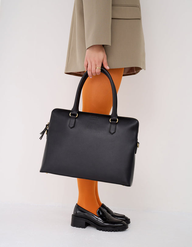 Hayden Classic Leather Bag Black