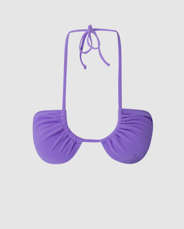 Strappy Bandeau Bikini Top Electric Lilac