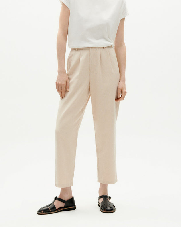 Rina Naisten Housut Beige