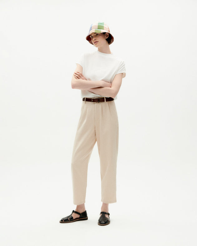 Rina Naisten Housut Beige