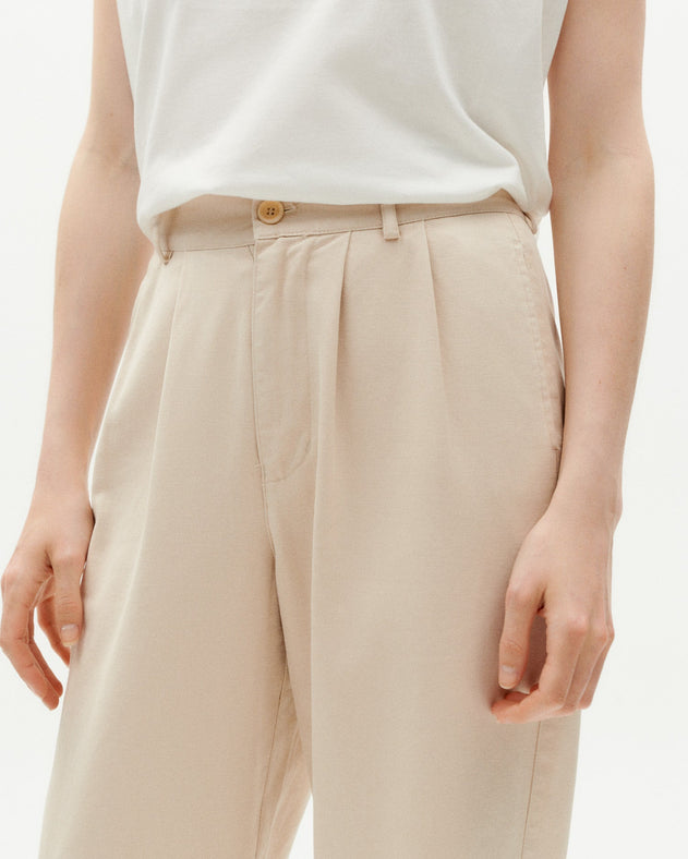 Rina Naisten Housut Beige