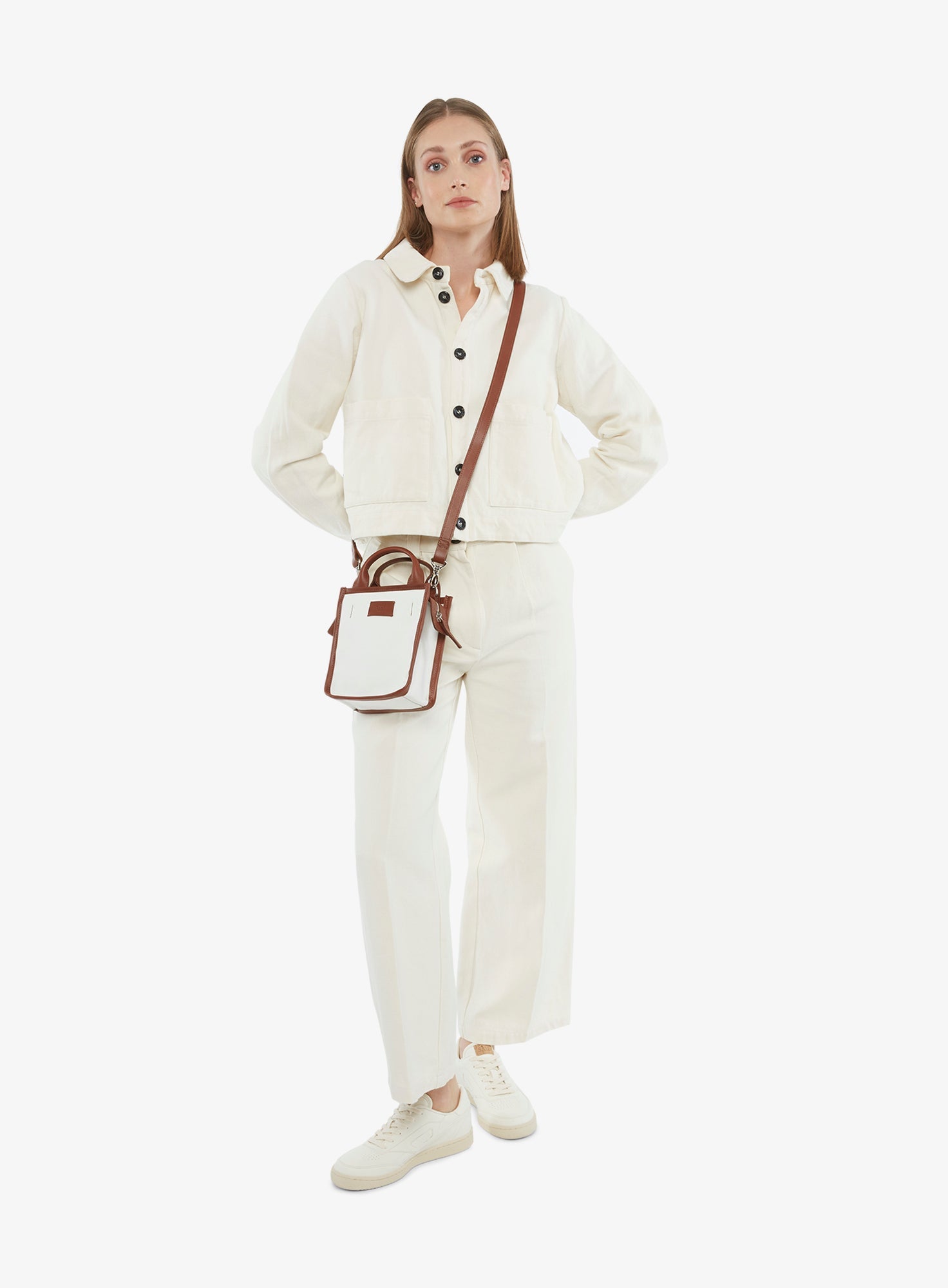 Crossbody Laukku Finchie Canvas Cognac