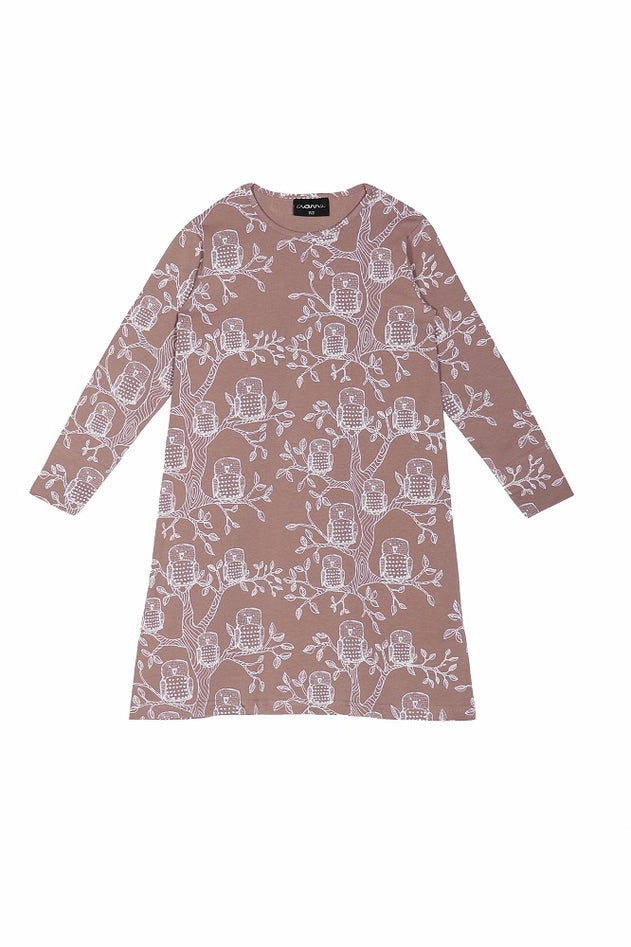Shay Nightgown Owls Cacao
