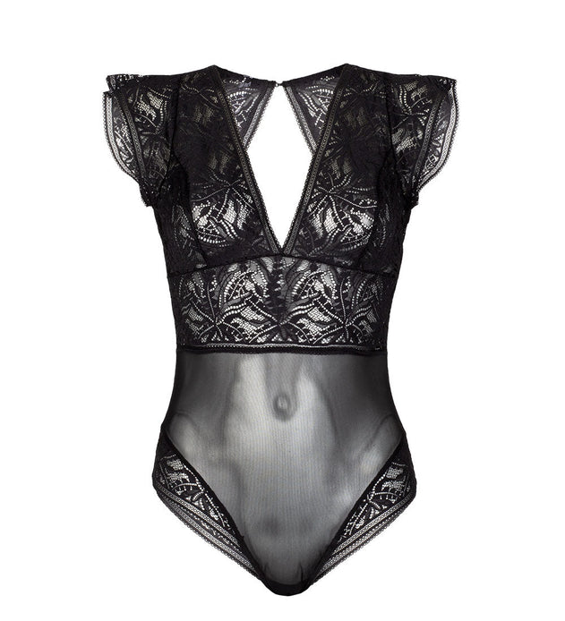 Amara Bodysuit Black Leaf