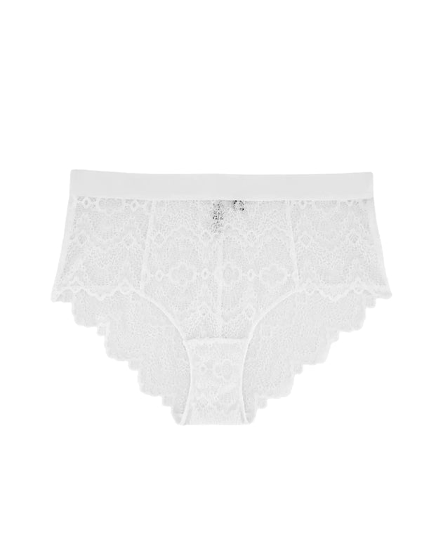 Lace Highwaist Briefs Blanche