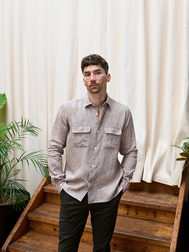 Iseo Linen Shirt Brown