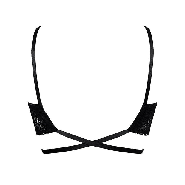 Darling Cross-Over Low Back Rintaliivit Musta