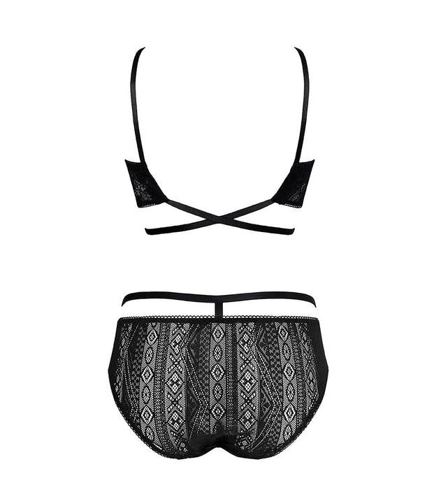 Darling Strappy Underwear Set Black