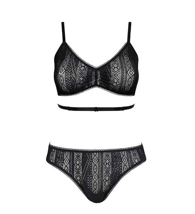 Darling Strappy Underwear Set Black