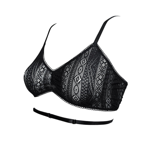 Darling Cross-Over Low Back Rintaliivit Musta