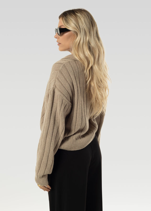 Henry Villa-Kashmir Neule Beige