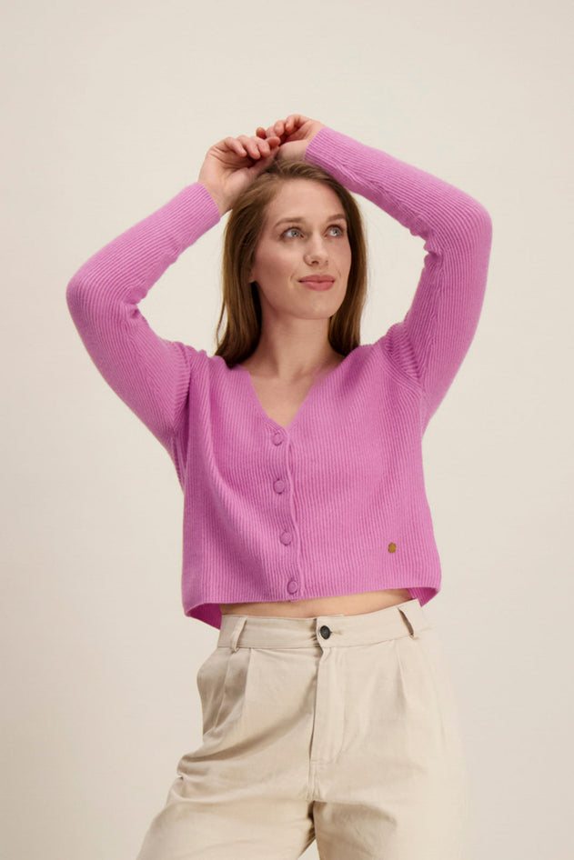 Cashmere Cardigan Orchid