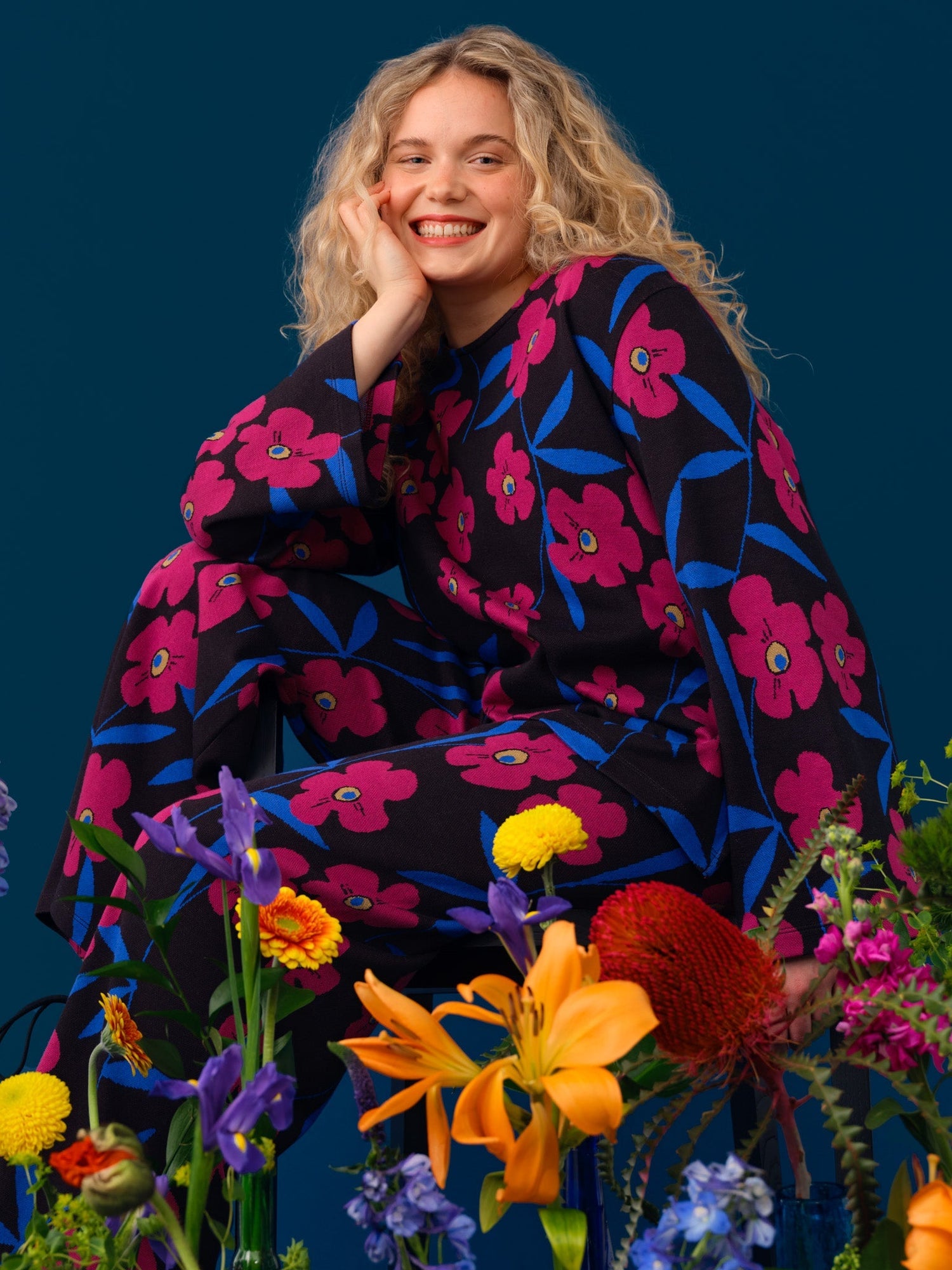 Naisten Mysterious Blooms Jacquard Housut