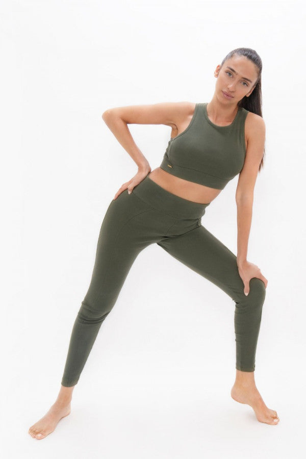 Munich MUC High Waisted Leggings Green Ash