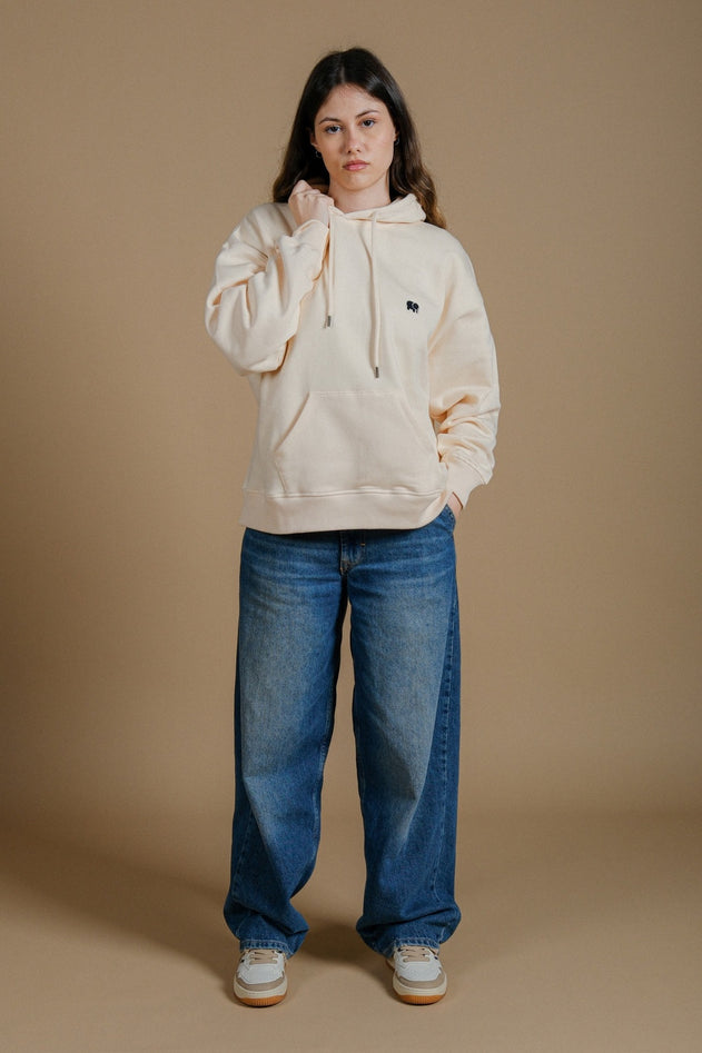 Explanada Women's Organic Oversized Hoodie Ivory