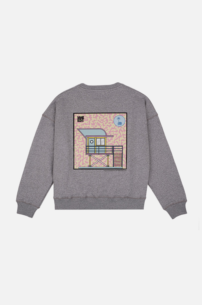 Women's Antonyo Marest X Trendsplant Art Hut Oversized  Sweater Sport Grey