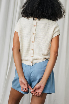 Moutohora Knitted Top Ecru - IVALO.COM