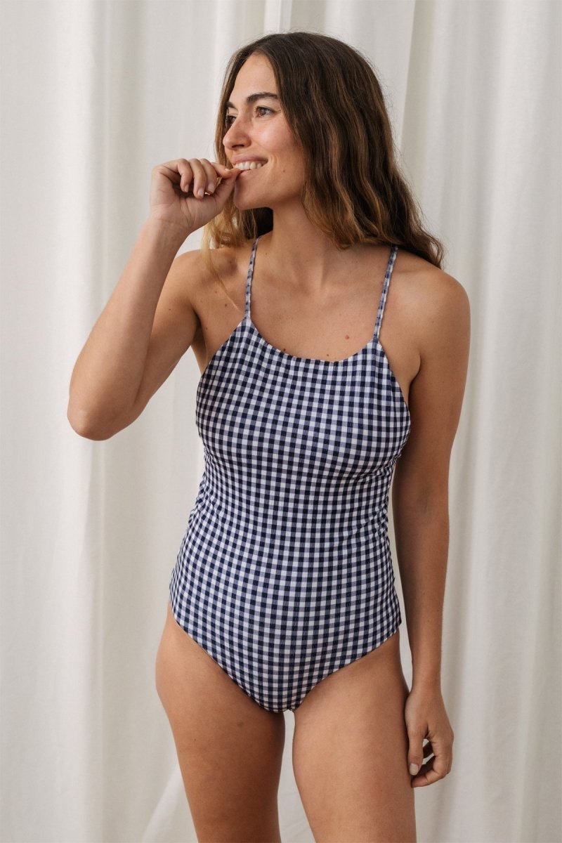 Portrush Swimsuit Vichy Black - IVALO.COM