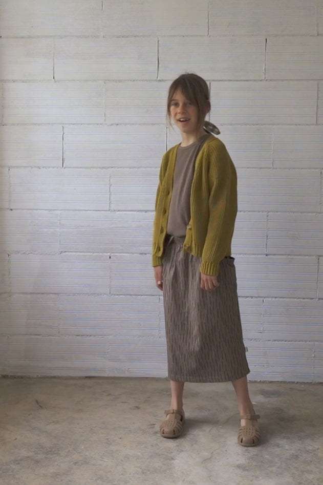 Kid's Giova Short Cardigan Mustard