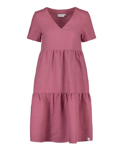 Linen Layer Dress Mulberry